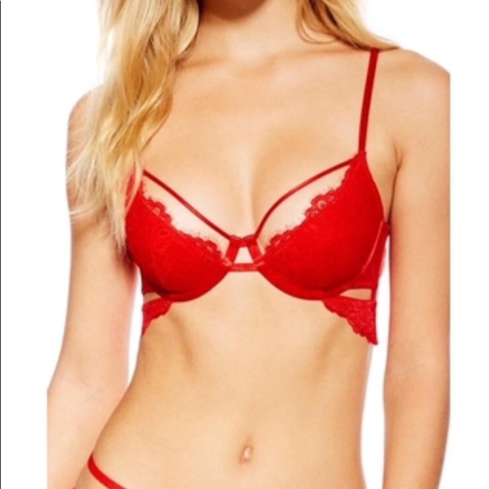 Plunge lace bra